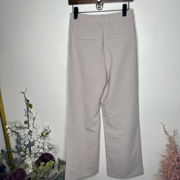 ABERCROMBIE & FITCH Sloane Tailored Wide Leg Pant Taupe Beige Sz 26/2 Reg {KK24} - Picture 3 of 5